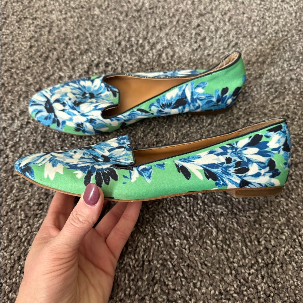 J. Crew floral print loafers